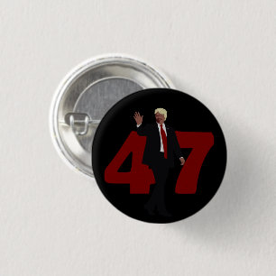 47 TRUMP 2024 3 CM ROUND BADGE