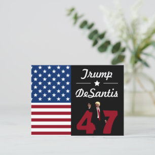 47 Trump Desantis 2024 Postcard