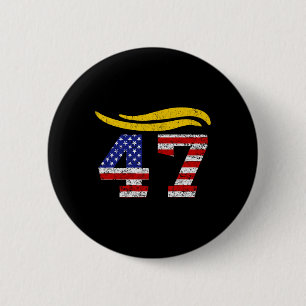 47 Trump Hair Vintage 6 Cm Round Badge