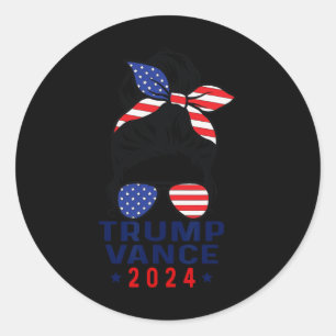 47 Trump Vance 2024 Vp America Election Women Girl Classic Round Sticker