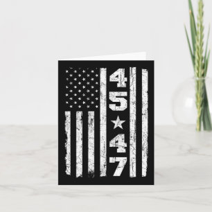 47 Trump Vintage Usa Flag 2024 President Election Card