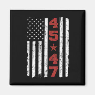 47 Trump Vintage Usa Flag 2024 President Election  Magnet