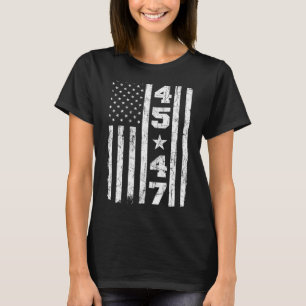 47 Trump Vintage Usa Flag 2024 President Election T-Shirt