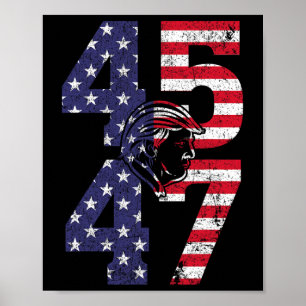 47 We The People 2024 Stand With American Flag 1 Poster