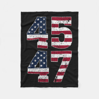 47 We The People 2024 Stand With American Flag  Fleece Blanket