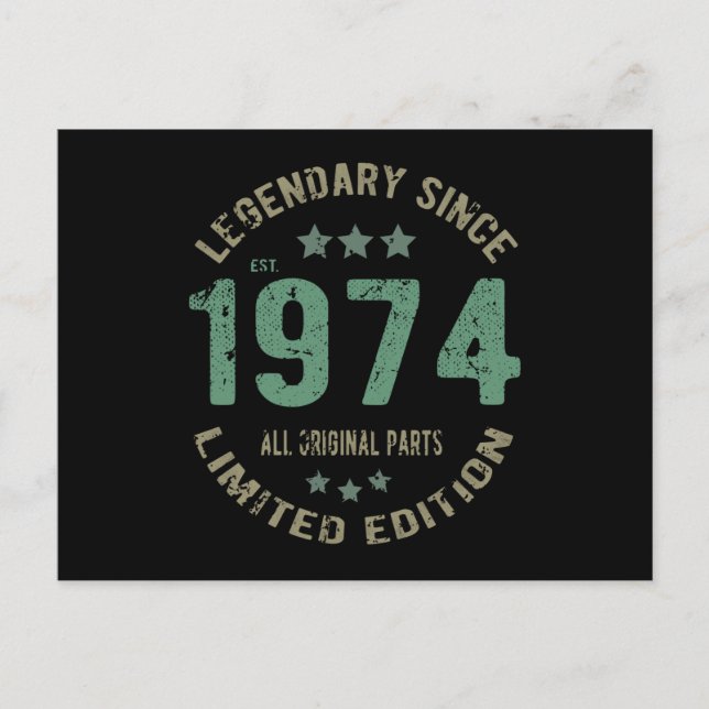 47 Year Old Bday Legend 47th Birthday Postcard (Front)