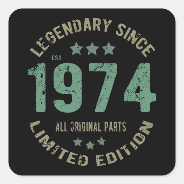 47 Year Old Bday Legend 47th Birthday Square Sticker (Front)