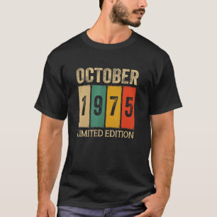47 Year Old  Vintage October 1975 October Birthday T-Shirt