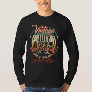 47 Years Of Being Awesome Vintage July 1975 T-Shirt