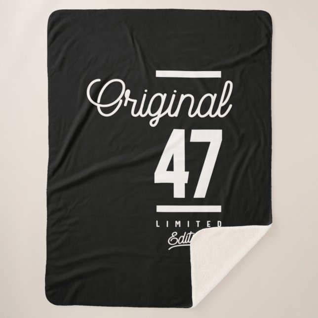 47 Years Old - 47th Birthday Funny Gift Sherpa Blanket (Front)