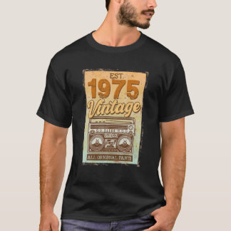 47 Years Old Birthday Decorations 1975 Cassette Ta T-Shirt