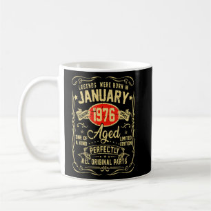 47 Years Old Legends Born In January 1976 47th Bi Coffee Mug