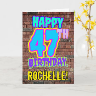 47th Birthday - Fun, Urban Graffiti Inspired Look Card