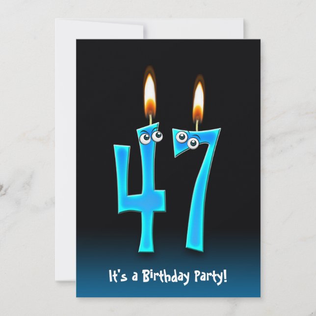 47th Birthday Party Invite (Front)