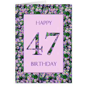 47th Birthday Purple Daisies