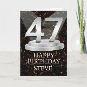 47th Birthday Spotlights Add A Name Card
