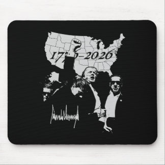 47th President 250 Map Signature Fight Fighting 4t Mouse Pad