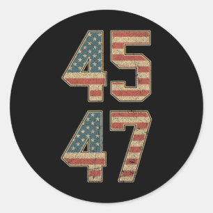 47th President 45 47  Classic Round Sticker