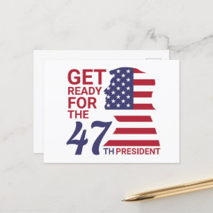 47th President, American Trump Flag Postcard