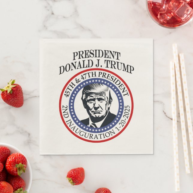 47th President Donald Trump Inauguration Keepsake Napkin (Insitu)