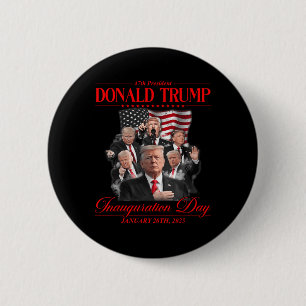 47th President United State Inauguration Trump 202 6 Cm Round Badge