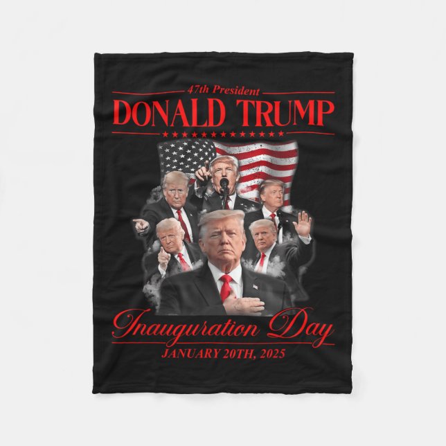 47th President United State Inauguration Trump 202 Fleece Blanket (Front)