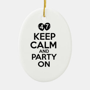 47th year old birthday designs ceramic tree decoration
