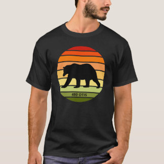 480 Otis Bear Silhouette on Gradient Sun (Reverse) T-Shirt