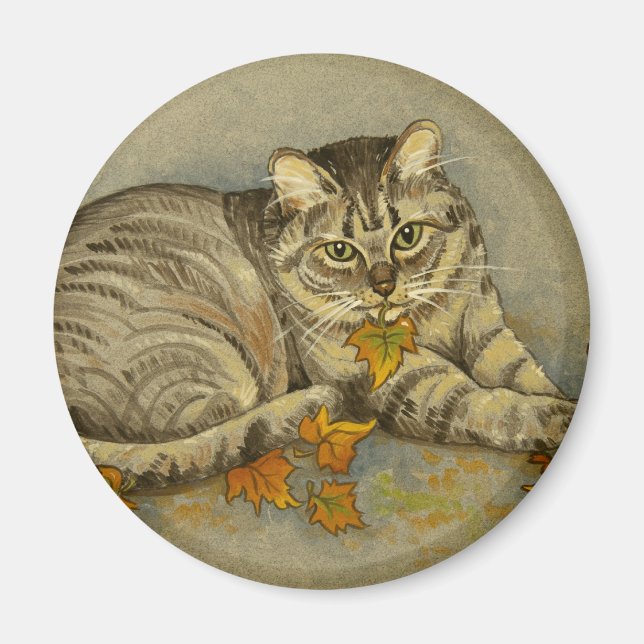 4872 Autumn Cat Magnet (Front)