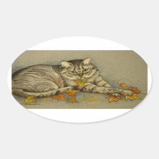 4872 Autumn Cat Stickers
