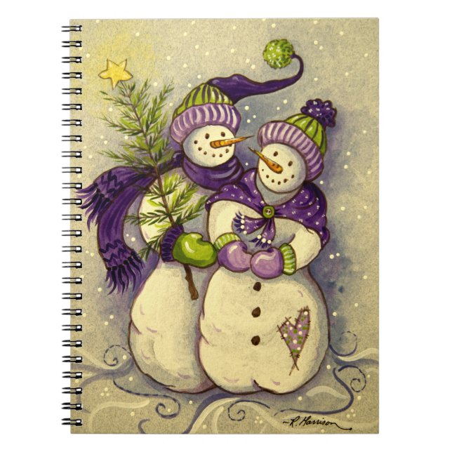 4882 Snowmen Christmas Spiral Notebook (Front)