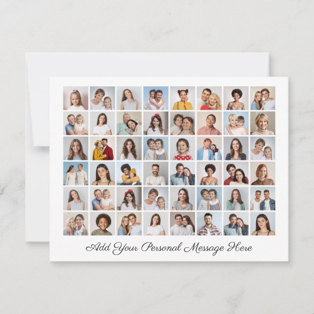 48 Photo Collage Add Your Own Greeting Card (Front)