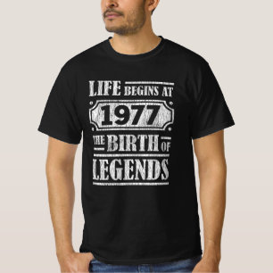 48 Year Old 1977 Birth Of Legend 48th Birthday T-Shirt