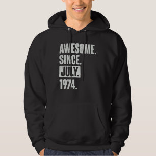 48 Year Old 48th Birthday Awesome Since July 197 Hoodie