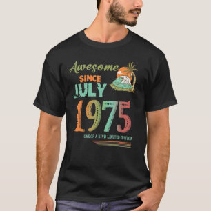 48 Year Old Awesome Since June 1975 48th Birthday T-Shirt