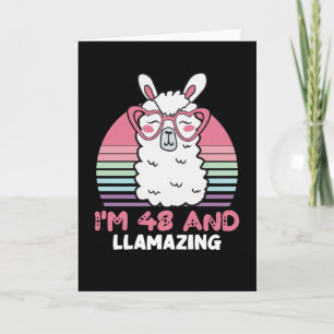 48 Year Old Bday Llamazing Llama 48th Birthday Card