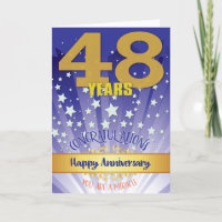 48 Year Recovery Anniversary Bold Numeral