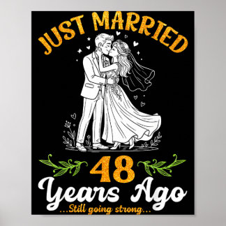 48 years ago married going strong anniversary  poster