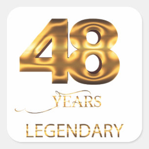 48 years legendary sticker