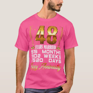 48 Years Married Funny 48th Wedding Anniversary T-Shirt
