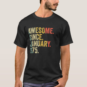 48 Years Old 48th Birthday Awesome Since January T-Shirt
