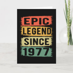 48 Years Old Bday 1977 Epic Legend 48th Birthday Card