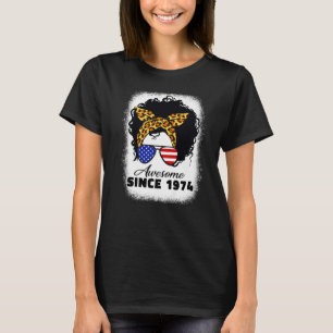 48 Years Old Leopard Awesome Since 1974 Birthday u T-Shirt