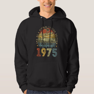 48th Birthday Awesome Since February 1975 48 Year Hoodie