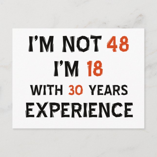 48th birthday designs postcard (Front)
