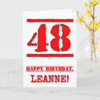 48th Birthday: Fun, Red Rubber Stamp Inspired Look