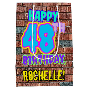 48th Birthday: Fun, Urban Graffiti Inspired Look Medium Gift Bag