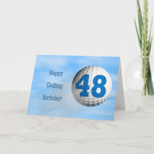 48th birthday golfing card