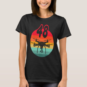 48th Birthday I Retro Remote Control Drones With C T-Shirt