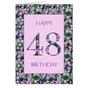 48th Birthday Purple Daisies